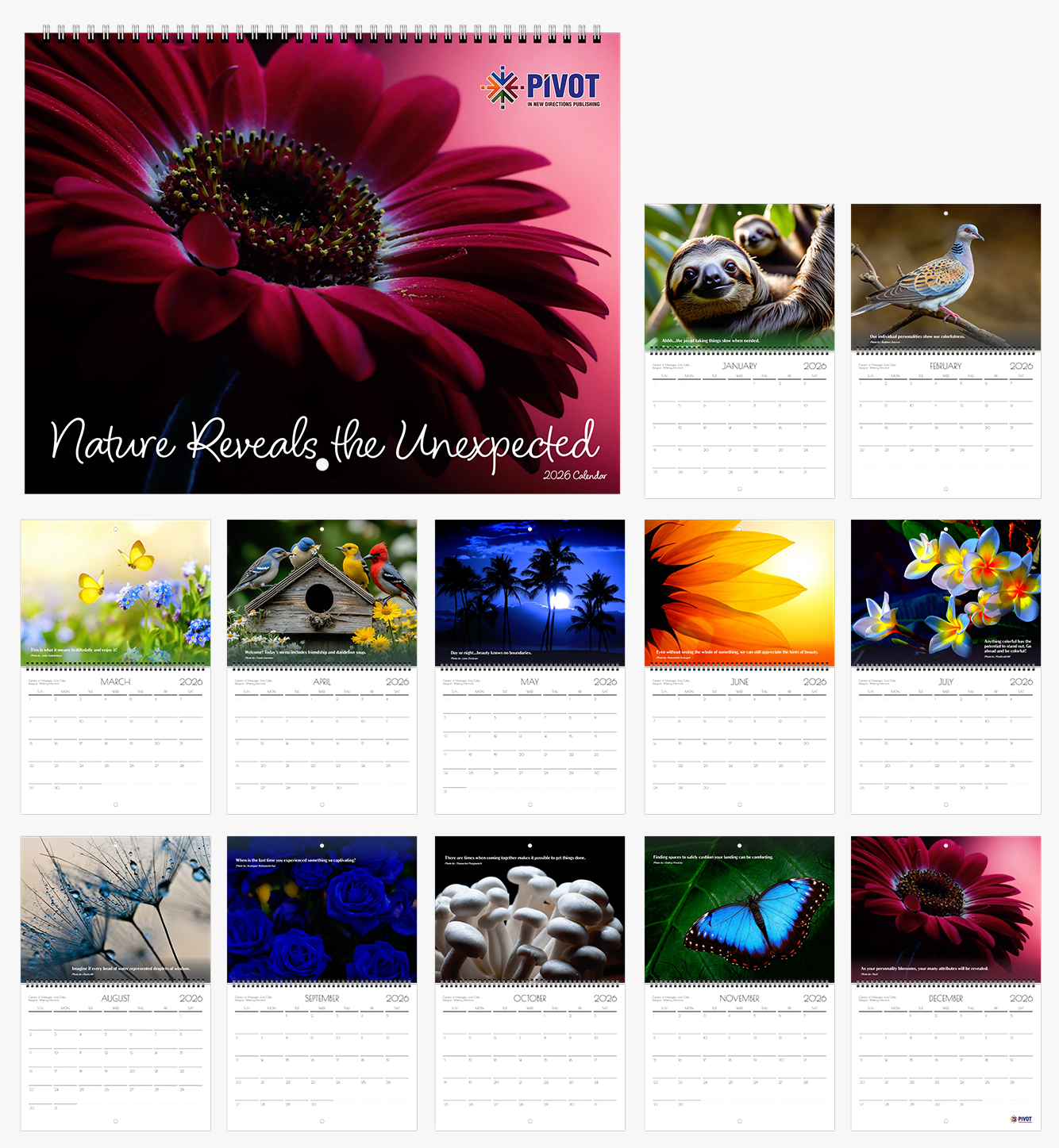 'Nature Reveals the Unexpected' 2026 Calendar